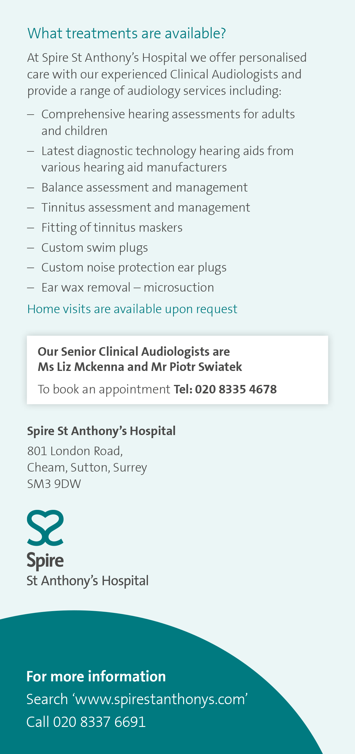 Spire Hospital Audiology Services (pg 2)